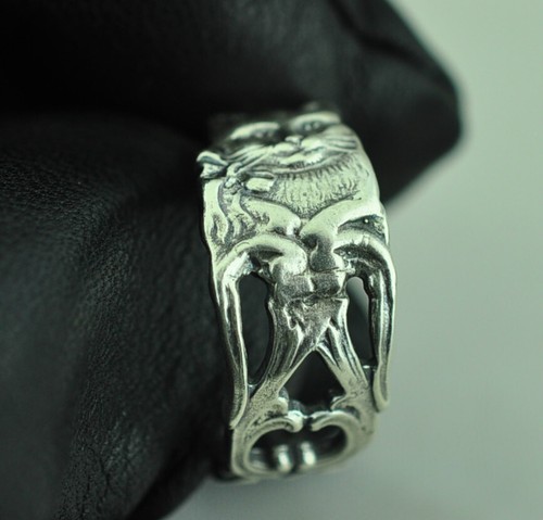 Dainty Solid 925 Sterling Silver My Little Kitty Cat Adjustable Spoon Ring - Picture 2 of 6