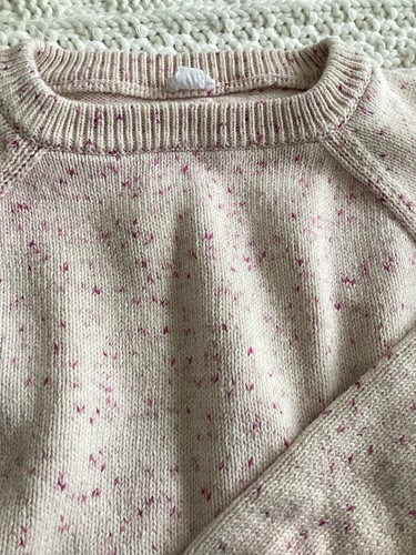 Jamie Kay Children's Sweater Sprinkle Pink Cream Ruffle 8Y Knit 100% Cotton - Picture 5 of 5