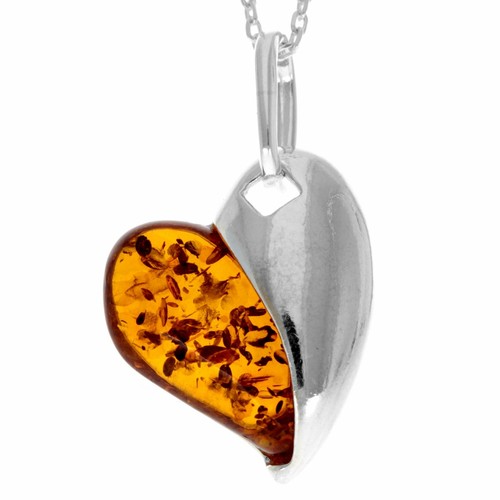 Ambre de la Baltique et argent sterling 925 Designer Cognac