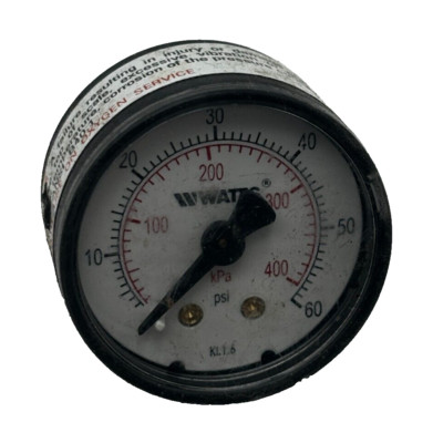 WATTS PRESSURE GAUGE 0-60PSI Kpa KI.1.6 ''FREE SHIPPING''  