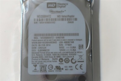 WD WD2500HHTZ-04N21V0 VelociRaptor 10000rpm 6Gb/s 64MB 250gb Sata HDD