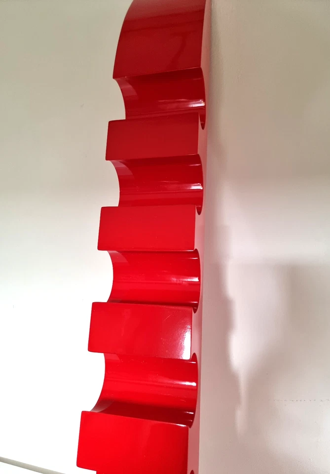 5er Hochglanz WEINREGAL FLASCHENREGAL ZEITUNGSHALTER in rot - Bild 2 von 4