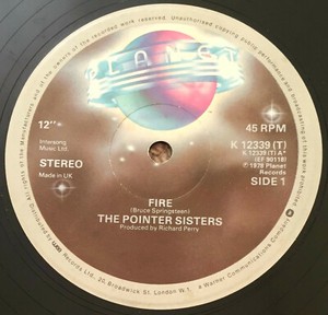 Pointer Sisters Fire A Limited Edition 12 Planet K t 1978 Vg Vg Ebay