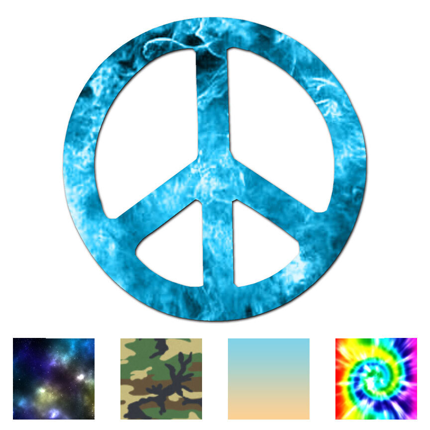 Peace Sign - Vinyl Decal Sticker - Multiple Patterns & Sizes