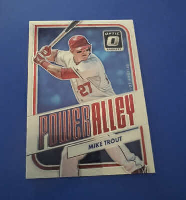 2016 Donruss Optic Mike Trout Power Alley Insert #PA2 Los Angeles Angels MVP 3B