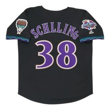 Curt Schilling Arizona Diamondbacks 2001 World Series Men's Alt Black Jersey