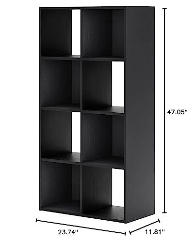 Langdrew 8 Cube Storage Organizer or Bookcase, Black - Image 3 of 4