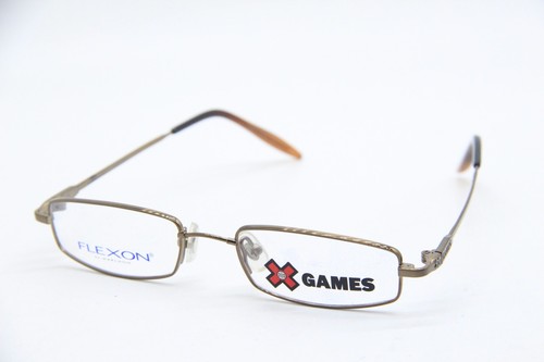 FLEXON GAMES TANTRUM LIQUID BROWN AUTHENTIC EYEGLASSES FRAMES 49-18