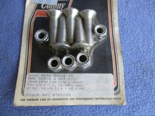 Colony Harley Shovelhead FL FX XL Chrome Rear Brake Caliper Rotor Bolts and Nuts