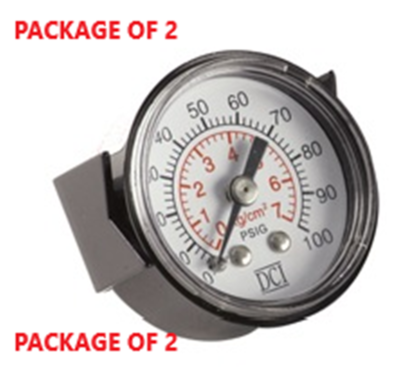 #ad DCI Round Pressure Gauge Panel Mount 0 100 PSI For air or water PN 7265 Pkg 2 $52.94