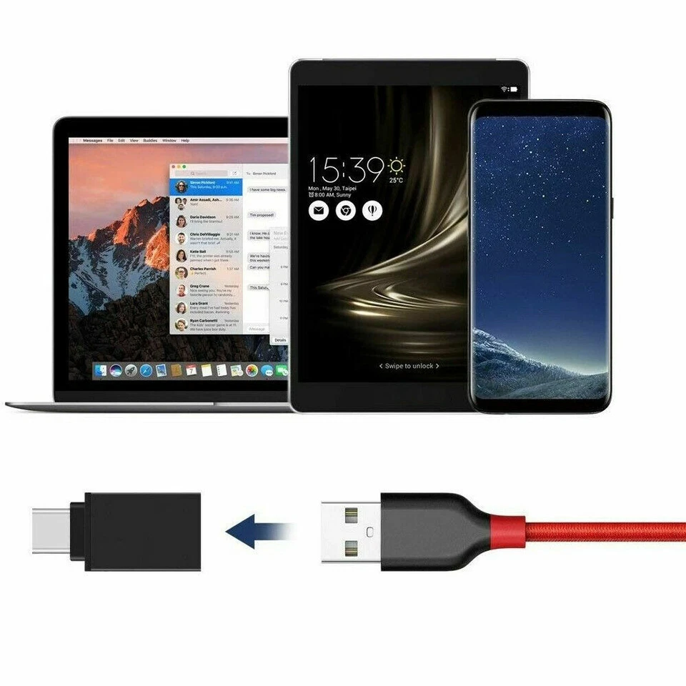 USB-C Type C 3.1 Male to USB 3.0 Type A Female Adapter Sync Data Hub OTG 3-Pack  - Image 2 of 4