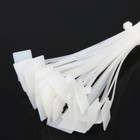 100Pcs Nylon Self-Locking Network Cable Zip Tie Tags Trim Wrap Loop Wire Label