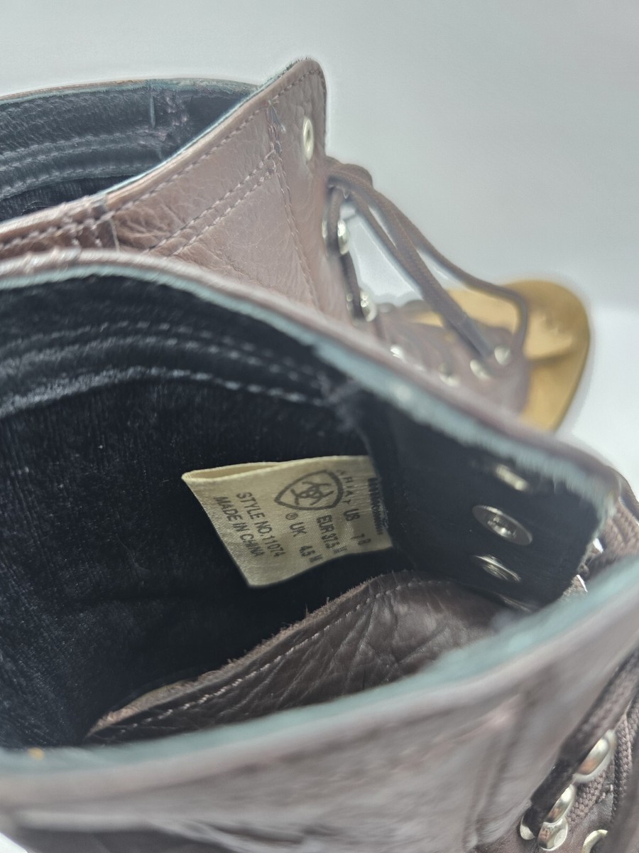 Ariat Ladies Heritage Lacer II with Kiltie Distressed Brown Boot