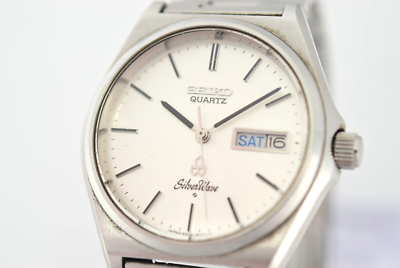 【稼働/新品電池】SEIKO シルバーウェーブ 8229-8000 1981年製 New Battery [Exc+5] SEIKO Silver Wave 8229-8000 Day Date Quartz