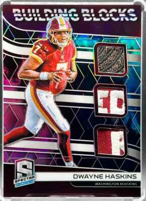 2019 Spectra Building Blocks Dwayne Haskins 1/2 NM+ Redskins Patch Nebula RC