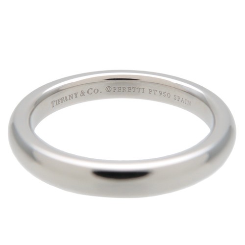 Authentic Tiffany&Co. Stacking Band Ring PT950 Platinum US4 EU46.5 Used F/S - Picture 4 of 10