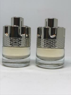 2 X Azzaro Wanted edt Authentic Energizing Men's Cologne Minis Splash 0.1oz NEW