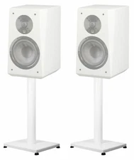 Pair 29” Steel White Stands For SVS Prime Satellite Bookshelf Speakers
