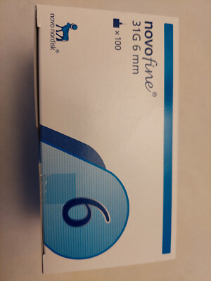 Novofine  31 G  0,25 x 6 mm , Pennadeln 100 Stück. neu