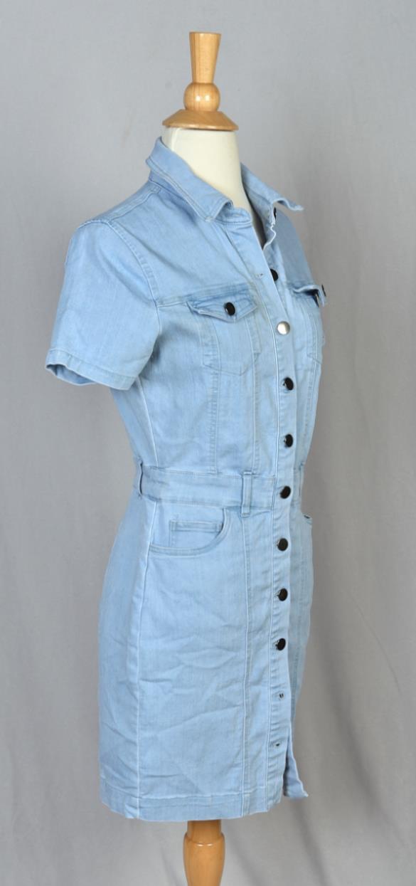 Blashe Denim Stretch Button Down Collared Dress {… - image 2