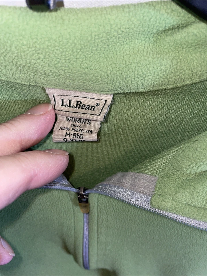 L.L. Bean Pullover Jacket Womens Size Medium Green Outdoors Running Athleisure - Image 2 of 4