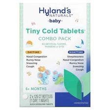 Baby, Tiny Cold Tablets Combo Pack, Day/Nighttime, 6+ Months, 2 Bottles EXP 8/26