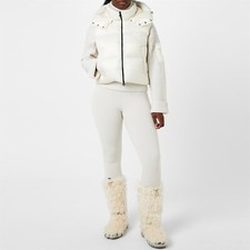 Duvetica Vindemiatrix Padded Puffer Hooded Gilet Cream Size 42 New Rrp £540