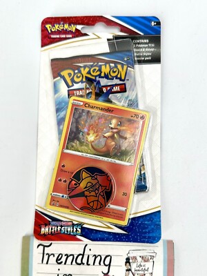 Pokemon Battle Styles TCG Charmander Promo Blister Booster Coin-Factory Sealed!