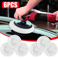 6pcs 9-10 Inches Buffer Pads Car Polisher Polishing Bonnet Pad Cover Soft Wool
