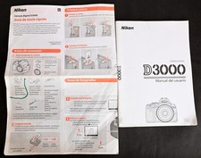 Original Nikon D3000 Comprehensive User Manual ES 2009 Edition - Near Mint 
