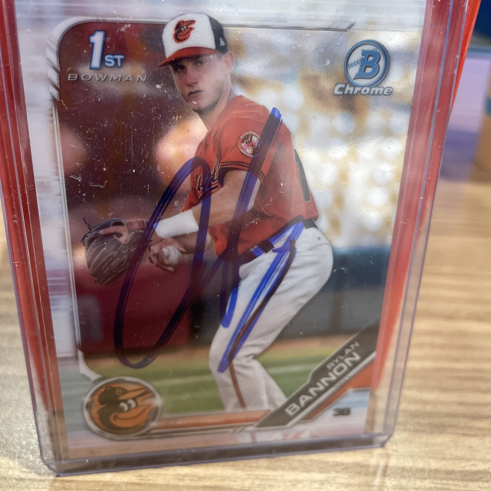 Rylan Bannon Auto 2019 1st Bowman Chrome Orioles