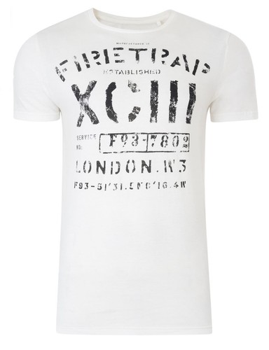 Firetrap Mens T-shirts Fashion Crew & Vee Neck Cotton Print Plain Tee Top - Picture 49 of 49