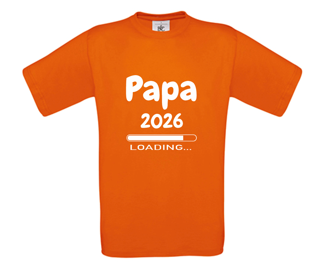 Papa 2026 Loading T-Shirt | Schwangerschaft Ankündigung Baby Verkündung
