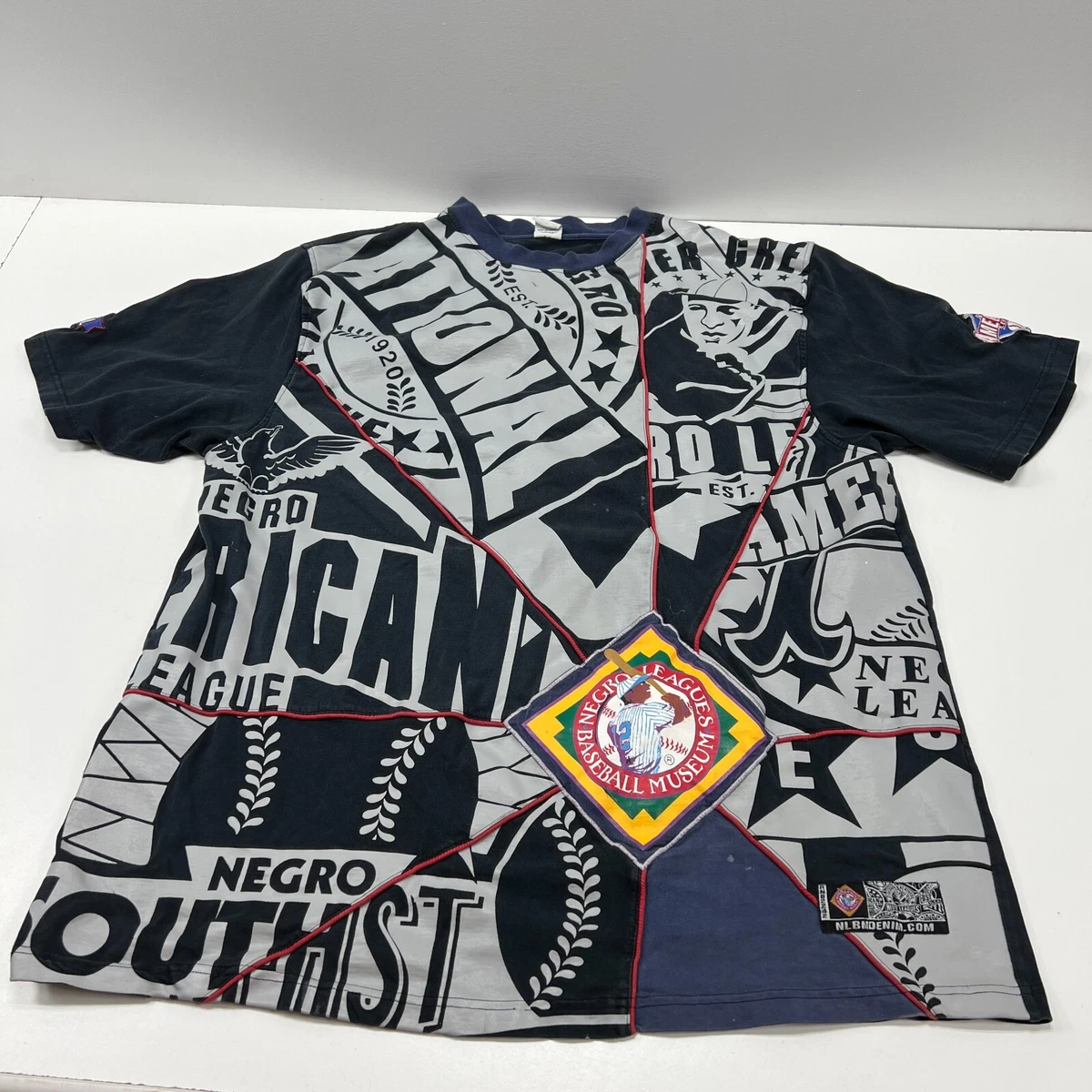 American Negro League Baseball Black All Over Print T Shirt Size