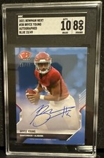 2021 BOWMAN NEXT BRYCE YOUNG AUTOGRAPH BLUE 15/49 AUTO SGC 10/8