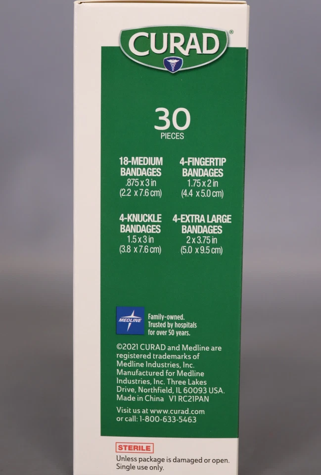 Vendajes de alta resistencia - Tamaños surtidos (30 piezas/caja) Paquete de 1 Foto 3 de 4