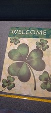  NEW St. Patrick's Day Welcome Garden Flag 12x18 Inch Double Sided Polyester
