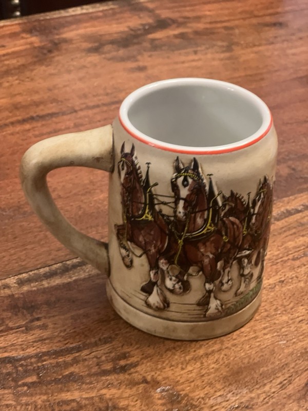 Anheuser busch budweiser clydesdale Stein