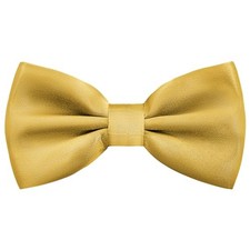 Bow Tie for Men  Boys, Pre-Tied Bowtie Adjustable 9  18in, for Formal Gold