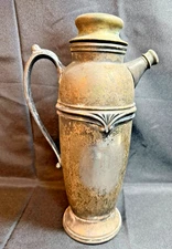 Vintage Middletown Silverware Co Triple Silver Plate Cocktail Shaker w/ Monogram