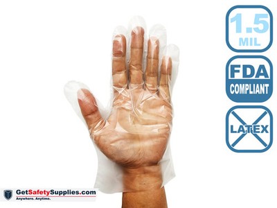   [2000 Gloves] Thermoplastic Elastomer TPE Disposable 1.5 Mil Restaurant Food