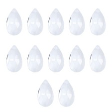 12 Pcs Glass Curtain Bead Pendant Clear Droplet Beads