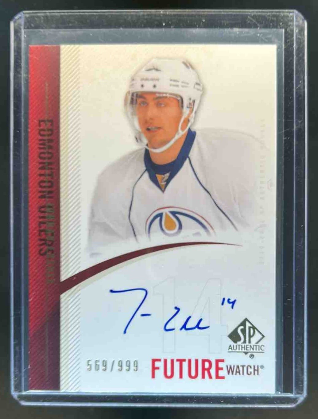 2010-11 SP Authentic Jordan Eberle Rookie Auto RC Future Watch #/999 Oilers