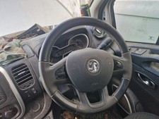 RENAULT TRAFIC VAUXHALL VIVARO MULTIFUNCTIONAL LEATHER STEERING WHEEL 14-18
