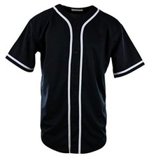 ChoiceApparel Mens Plain Baseball Jerseys Large 077-black