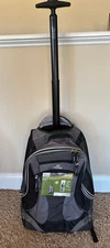 Genuine 21'' Jeep Rolling Backpack Carry-On Luggage W/Telescopic Handle NEW