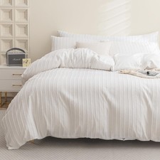 Jellymoni Duvet Cover Twin - Striped Duvet Cover Set Polyester Tufted