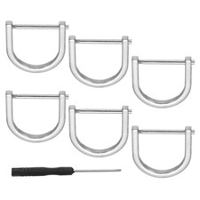 6 Pcs 1" D-Rings Screw in Shackle Horseshoe U Shape D Ring Silver