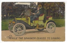 Unused - Divided - Automobile "Run About" Early 20th Century