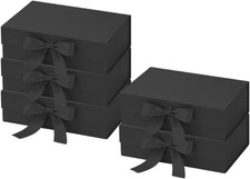Extra Large Luxury Gift Box 33x27x13cm Pack of 5 Magnetic Folding Box with Bow